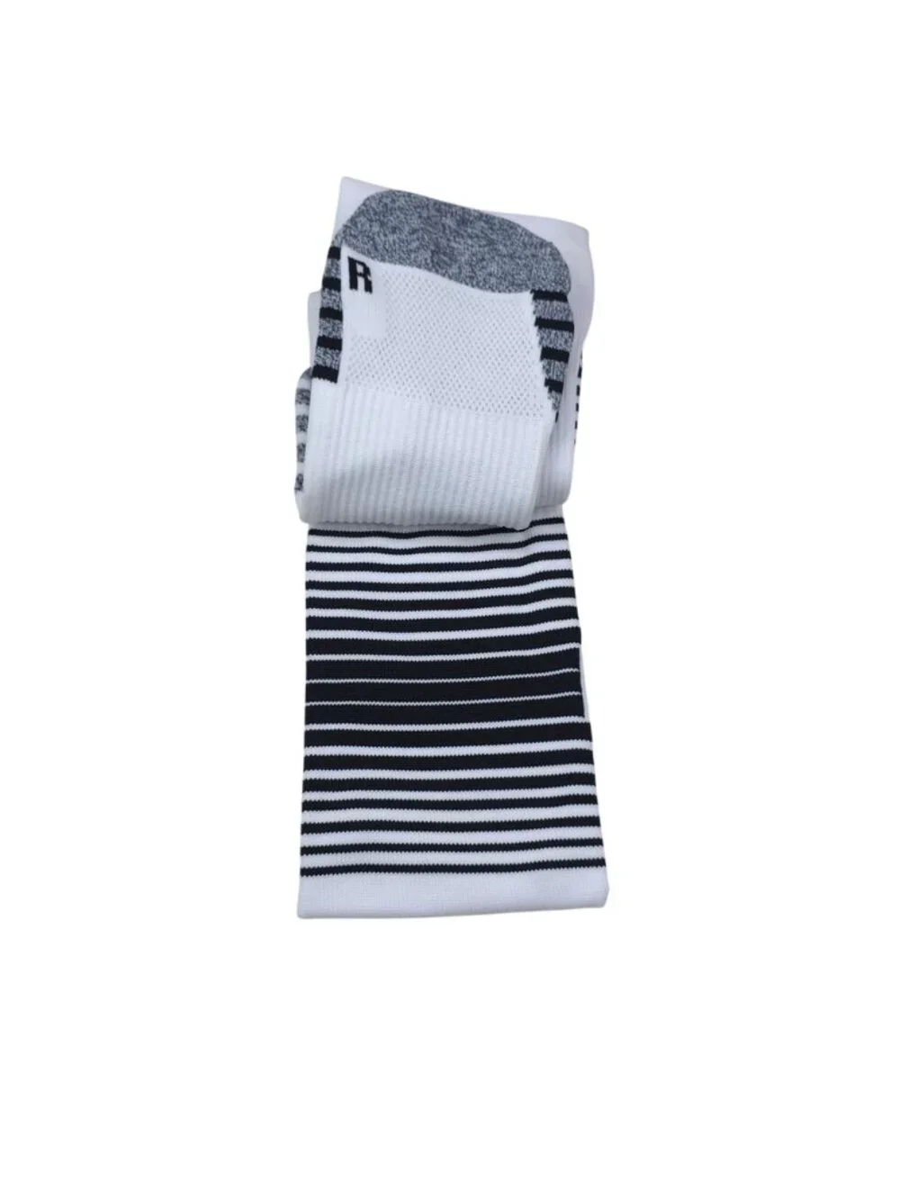 Adidas Team Speed Soccer Socks Large White & Black Aeroready Recycled Content